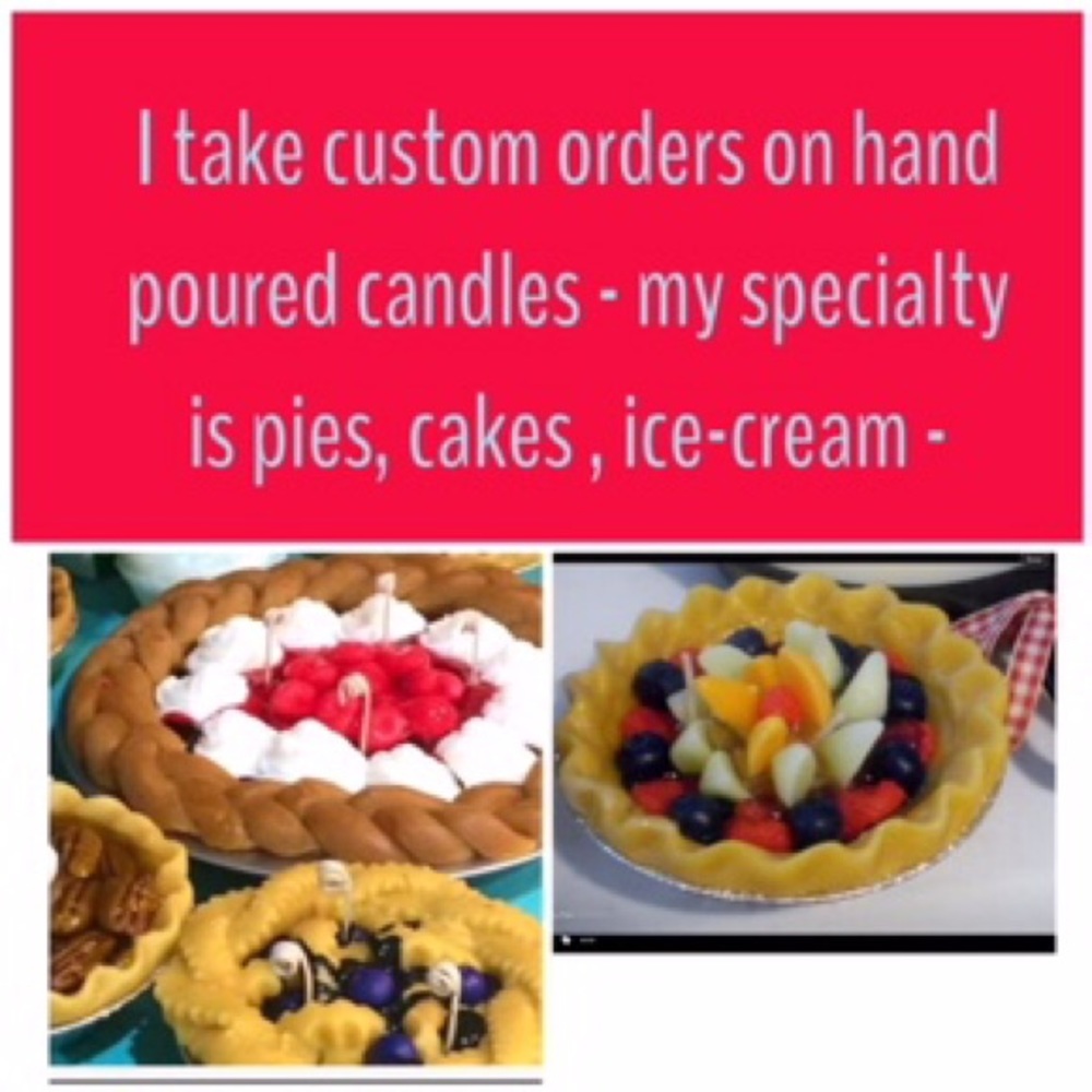 I make hand-poured one of kind candles